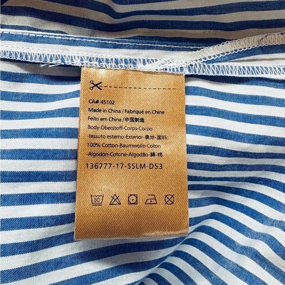 Scotch & Soda "Pour l'Été", Striped Blouse, Small, Blue & White - Picture 9 of 9